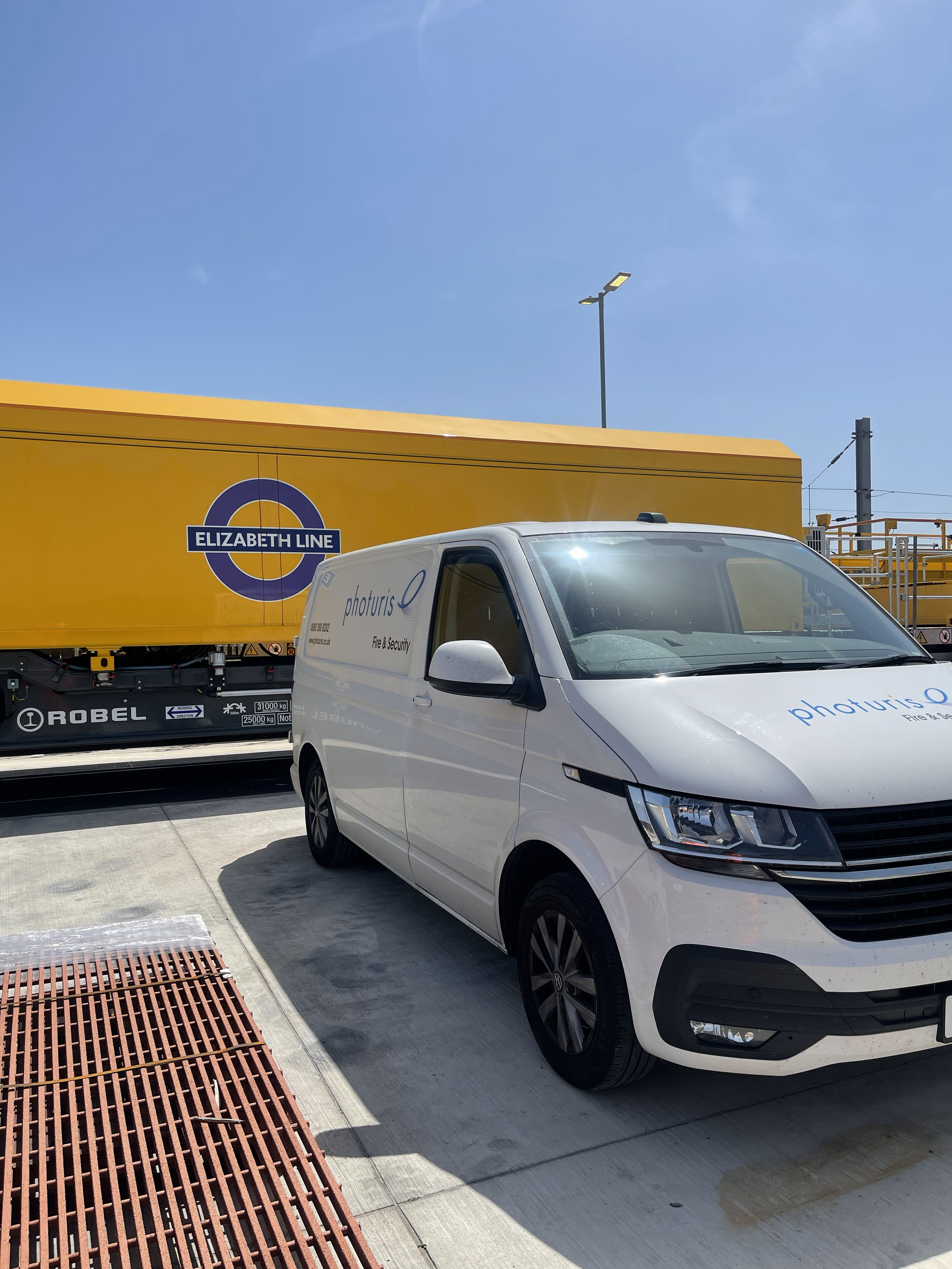 Photuris field engineering vehicle at TfL Elizabeth Line depot